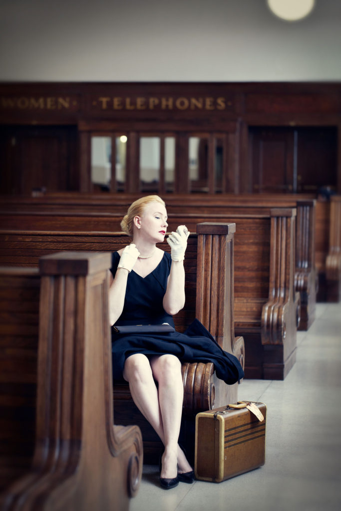 Danielle Hatfield at the J. Douglas Galyon Depot in Greensboro, N.C., Photography by Stacey Van Berkel